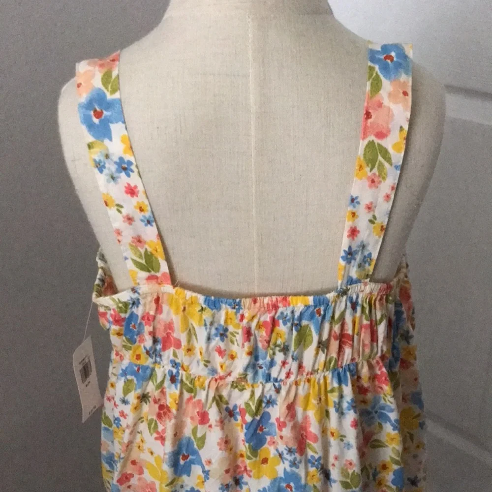 NEW - OLD NAVY Girls Printed Sleeveless Tiered All-Day Dress | 8
